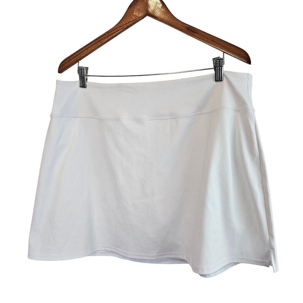 DSG Golf Skort Womens XXL White Performance High Rise Tennis Gym Preppy Twee B